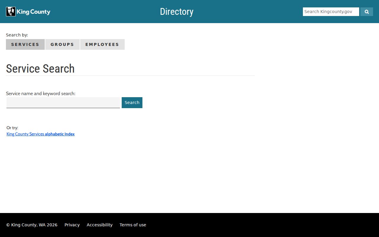 Shoreline people directories county employee and service name search