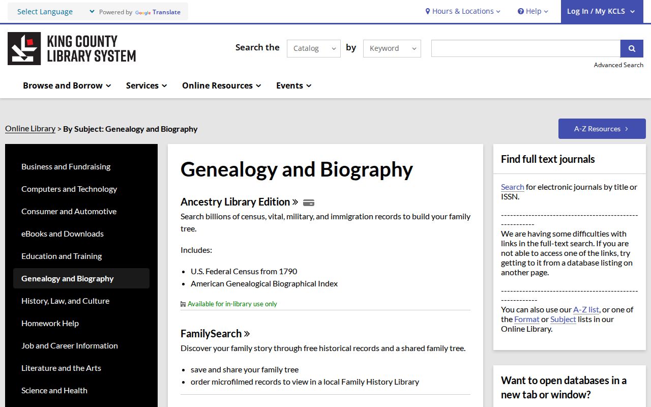 Shoreline people directories library genealogy and biography databases